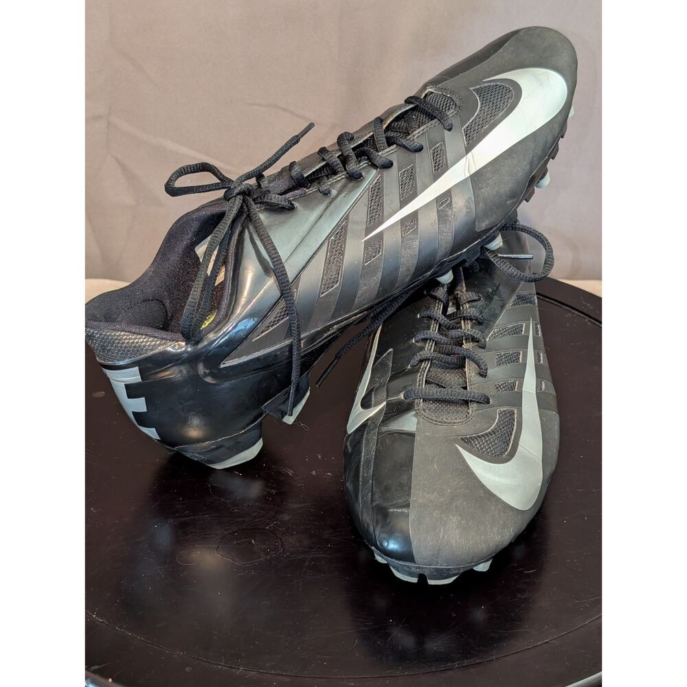 NIKE VAPOR Cleats Mens 15 Black And Silver PRO LOW TD 511340 001